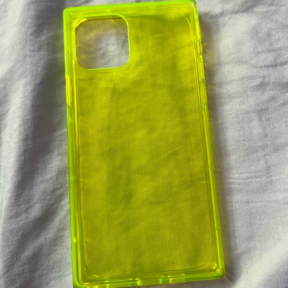 Neon green iPhone 12 case